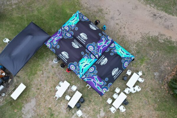 Apunipima team Aerial photo